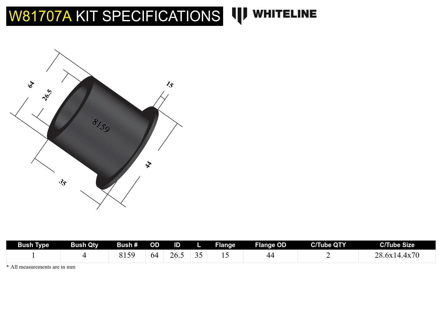 Strut rod - to chassis bushing