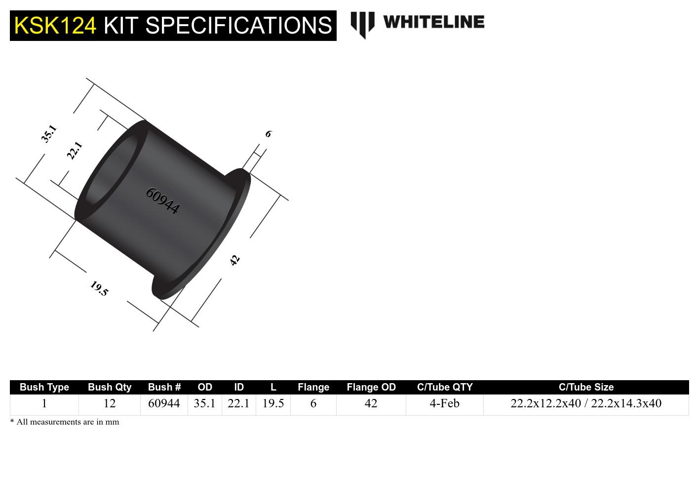 Control arm - service kit