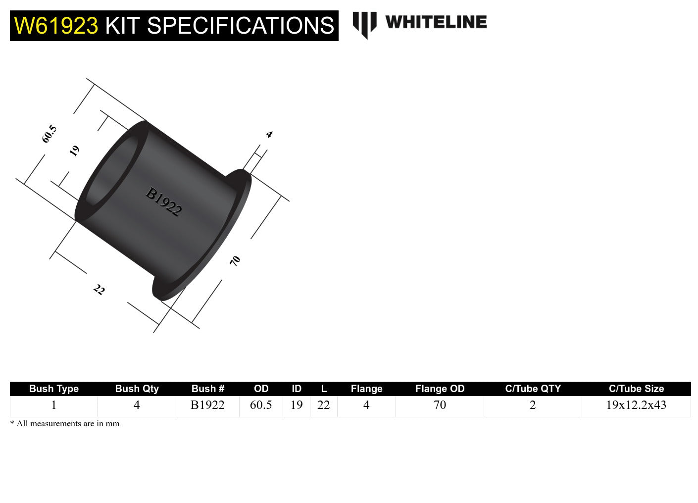 Trailing arm - lower front bushing