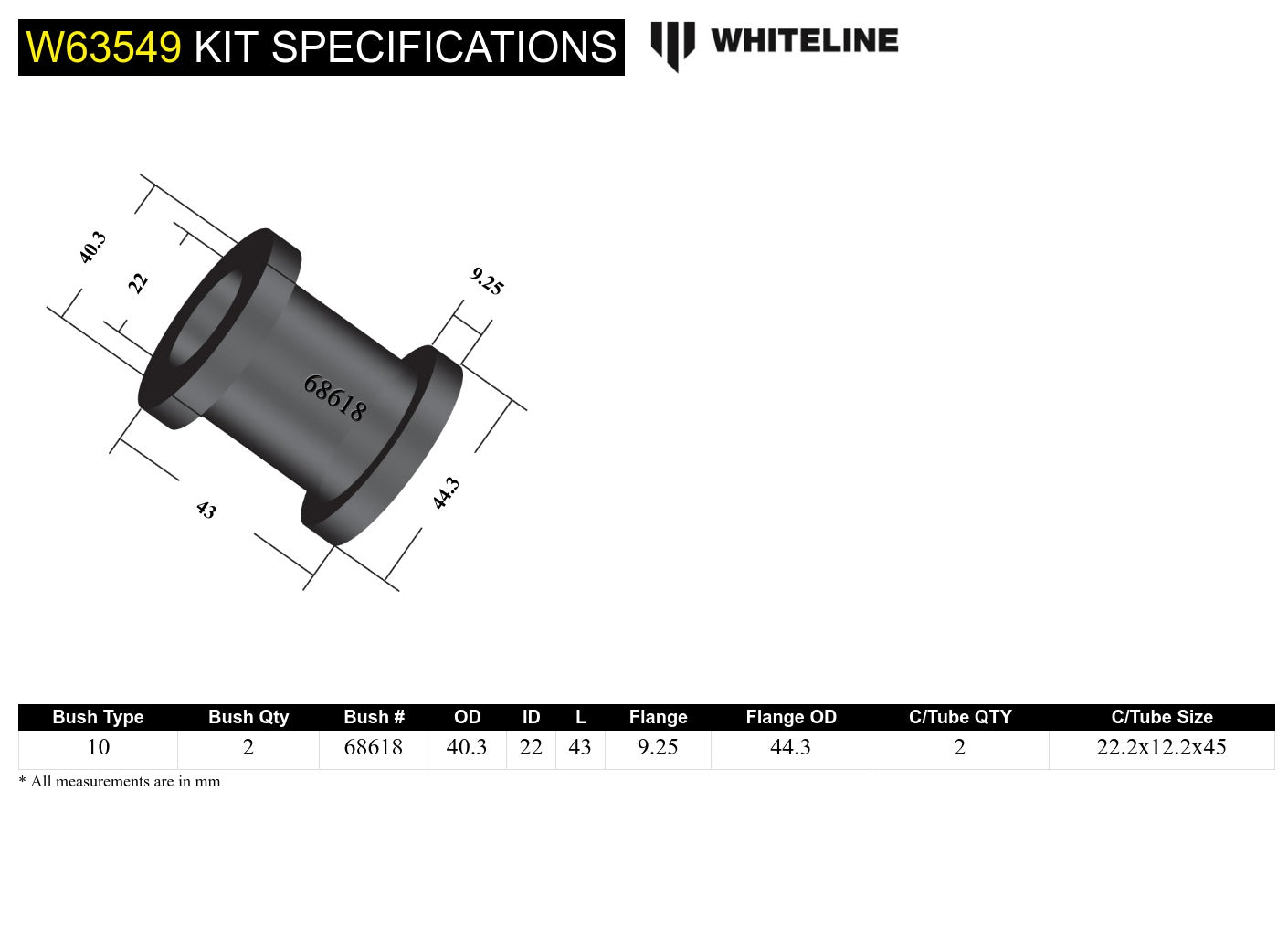 Control arm - upper inner bushing