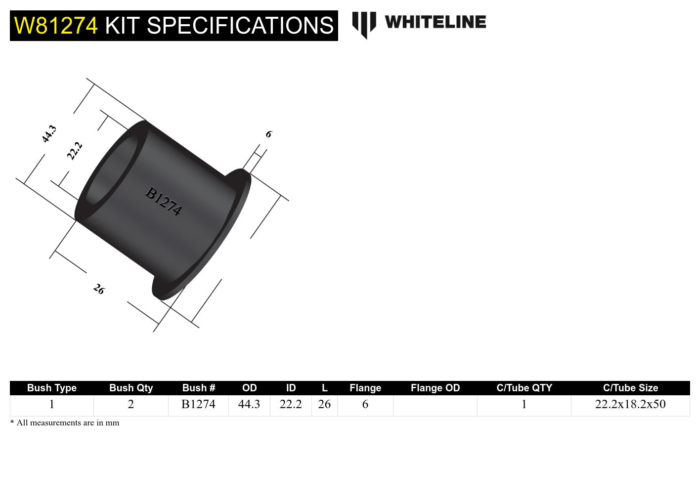 Watts link - pivot bushing