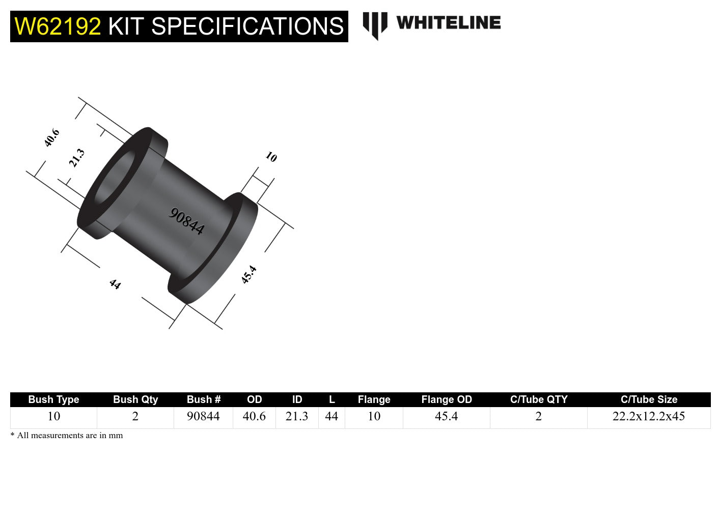 Control arm - lower front inner bushing