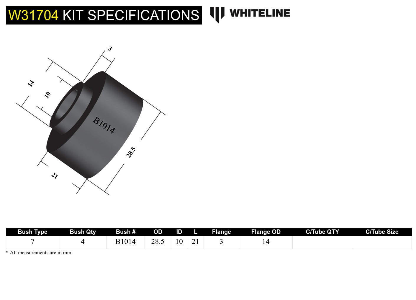 Shock absorber - upper bushing