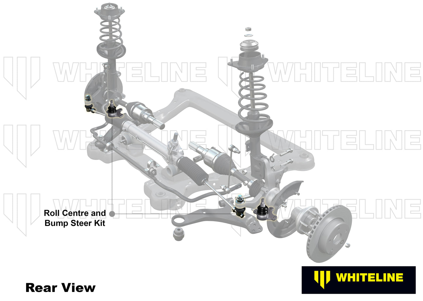 Roll centre/bump steer - correction service kit for KCA313