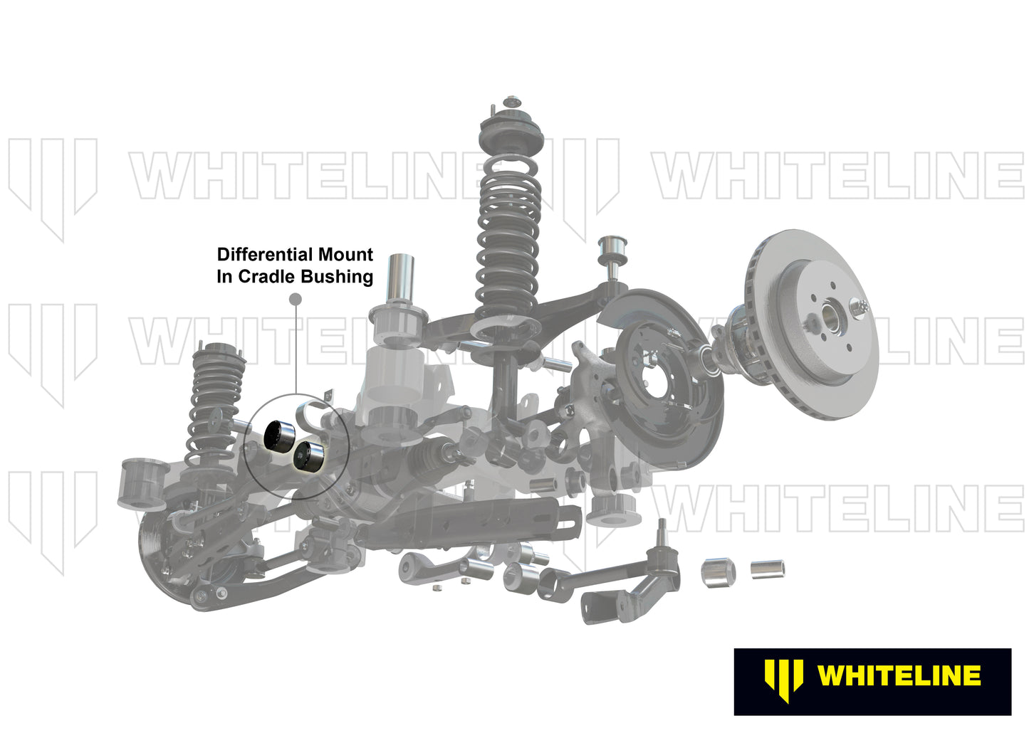 Positive Diff Retention - mount in cradle bushing - Subaru