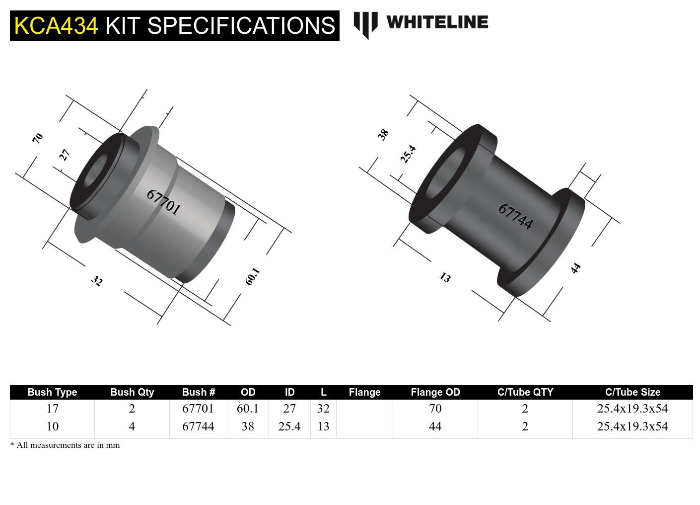 Anti-Dive Kit - Front Control arm lower inner front bushing - Subaru BRZ & Toyota 86