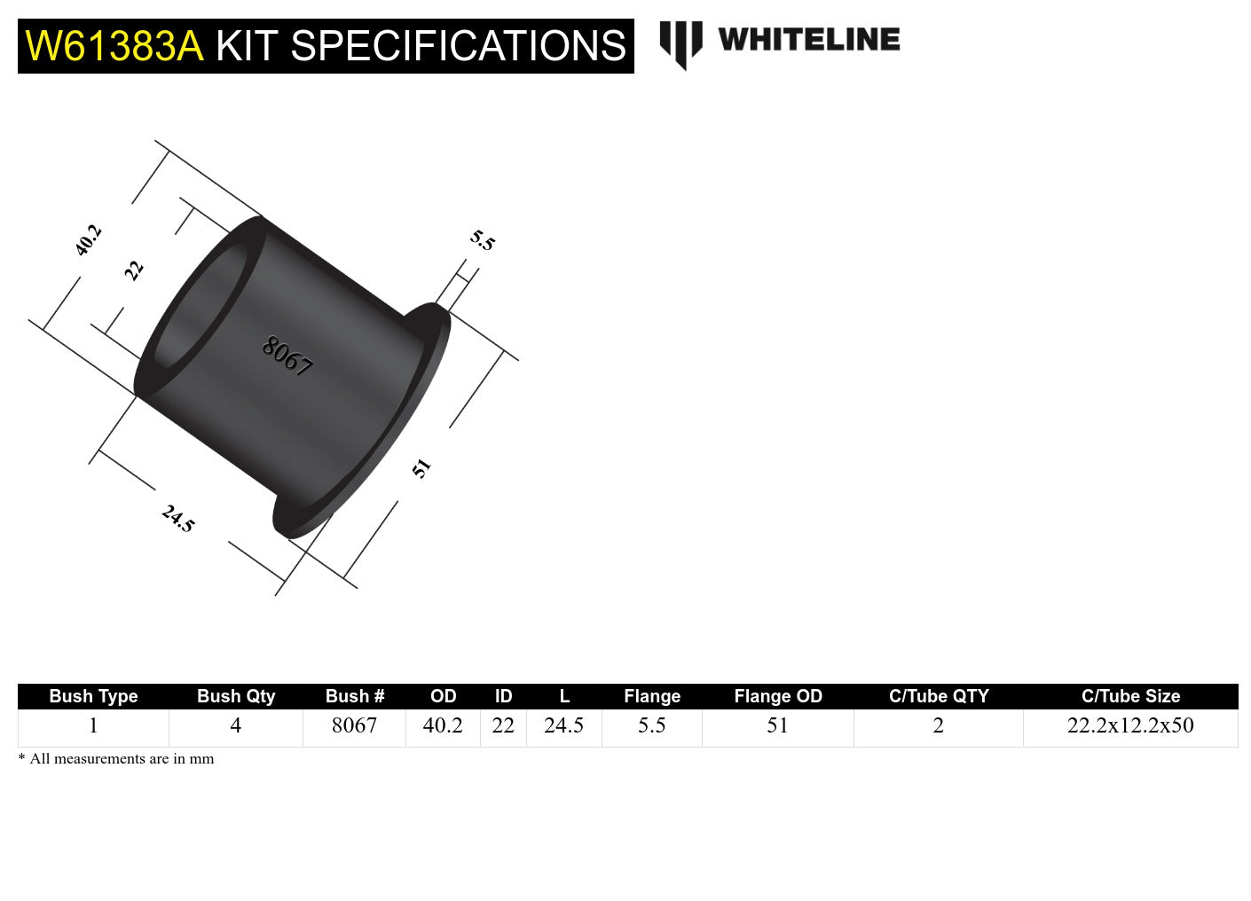 Trailing arm - lower rear bushing