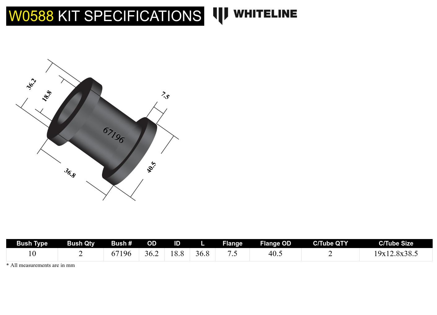 Toe arm - inner bushing