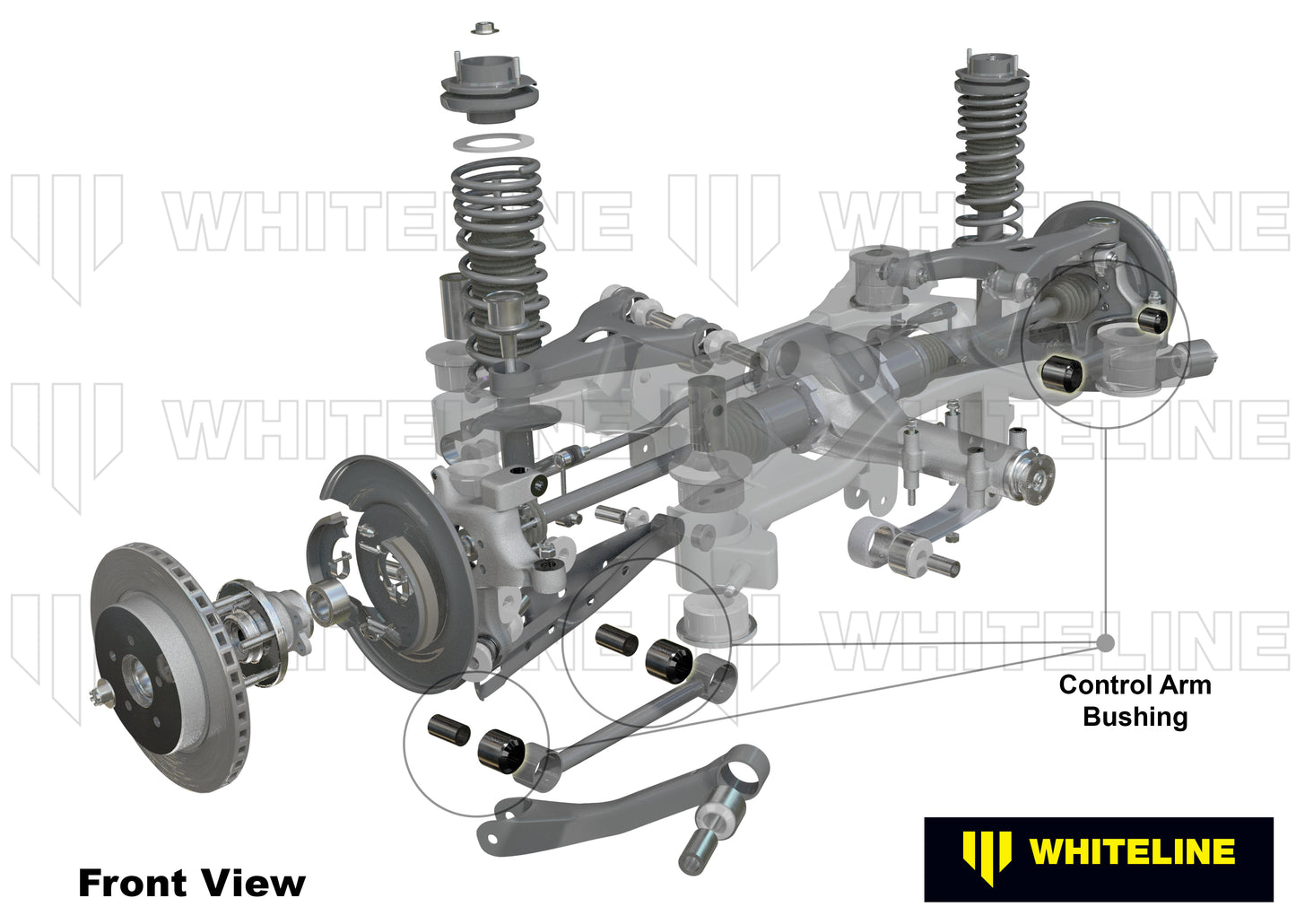 Control arm - lower front inner and outer bushing