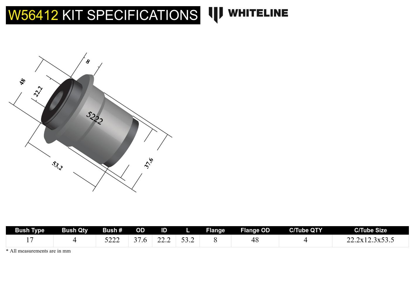 Control Arm Upper - Bushing Kit
