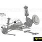 24mm Rear Anti-Roll bar mount kit Subaru Forester SF SG 1997-2008