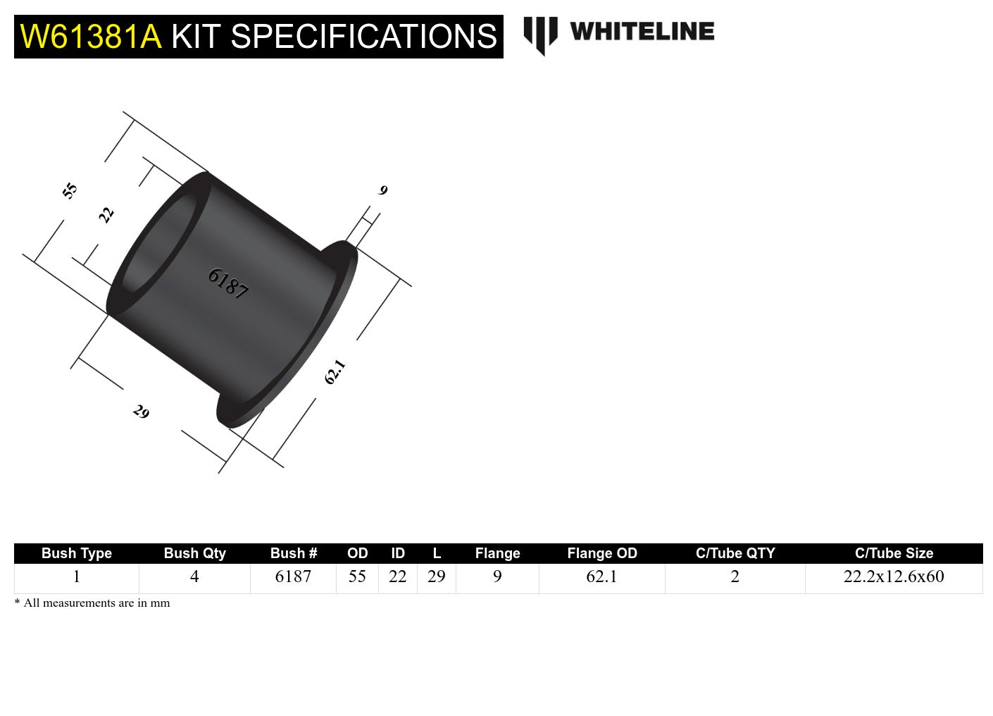 Trailing arm - lower front bushing