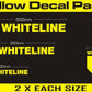 KWM001 Whiteline Whiteline Decal Kits 10 Pk Yellow Image 1
