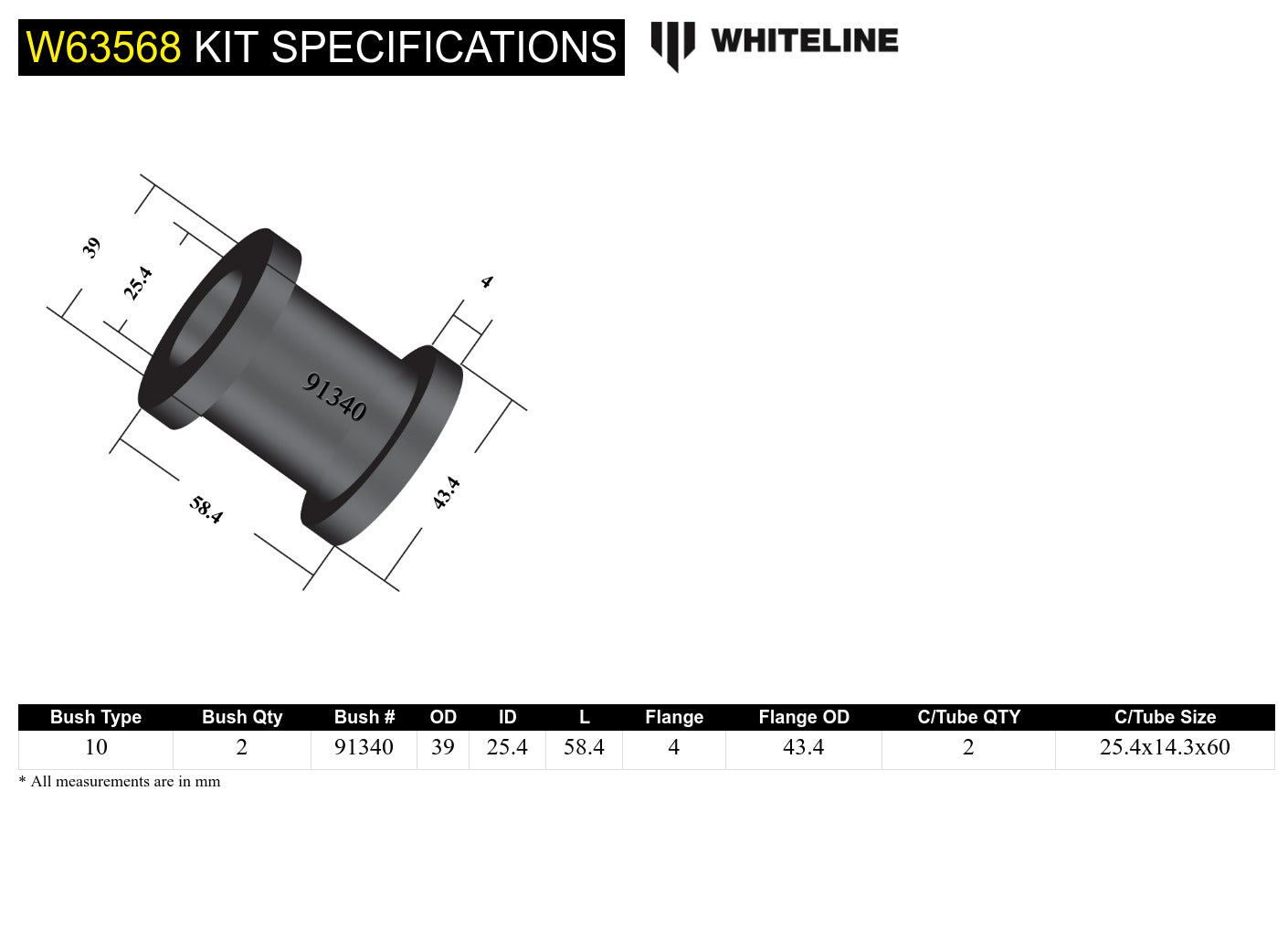 Rear Control Arm Lower Front -  Bushing Kit
