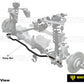 Front Anti-Roll Bar 27mm Heavy Duty Honda Civic EJ EK 1997-2000