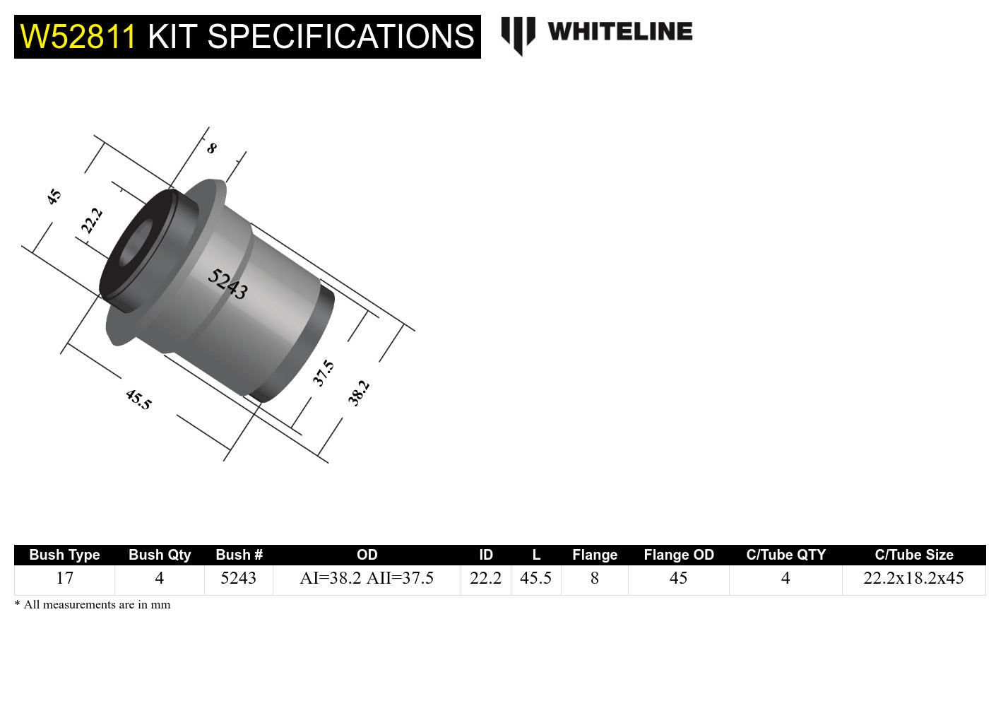 Control arm - upper bushing