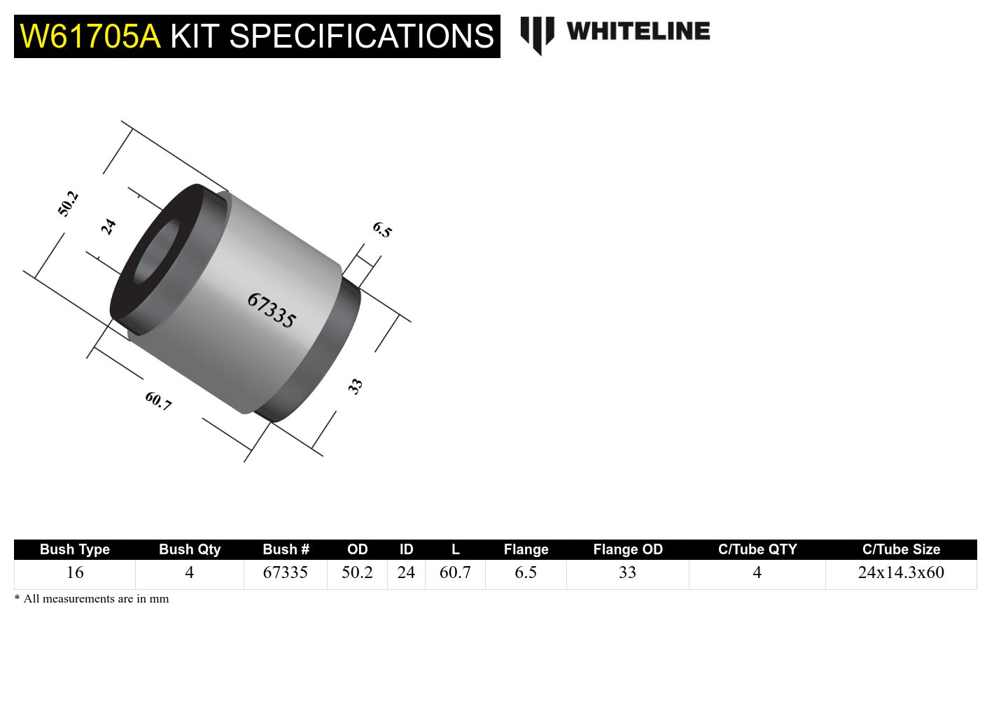 Trailing arm - lower bushing