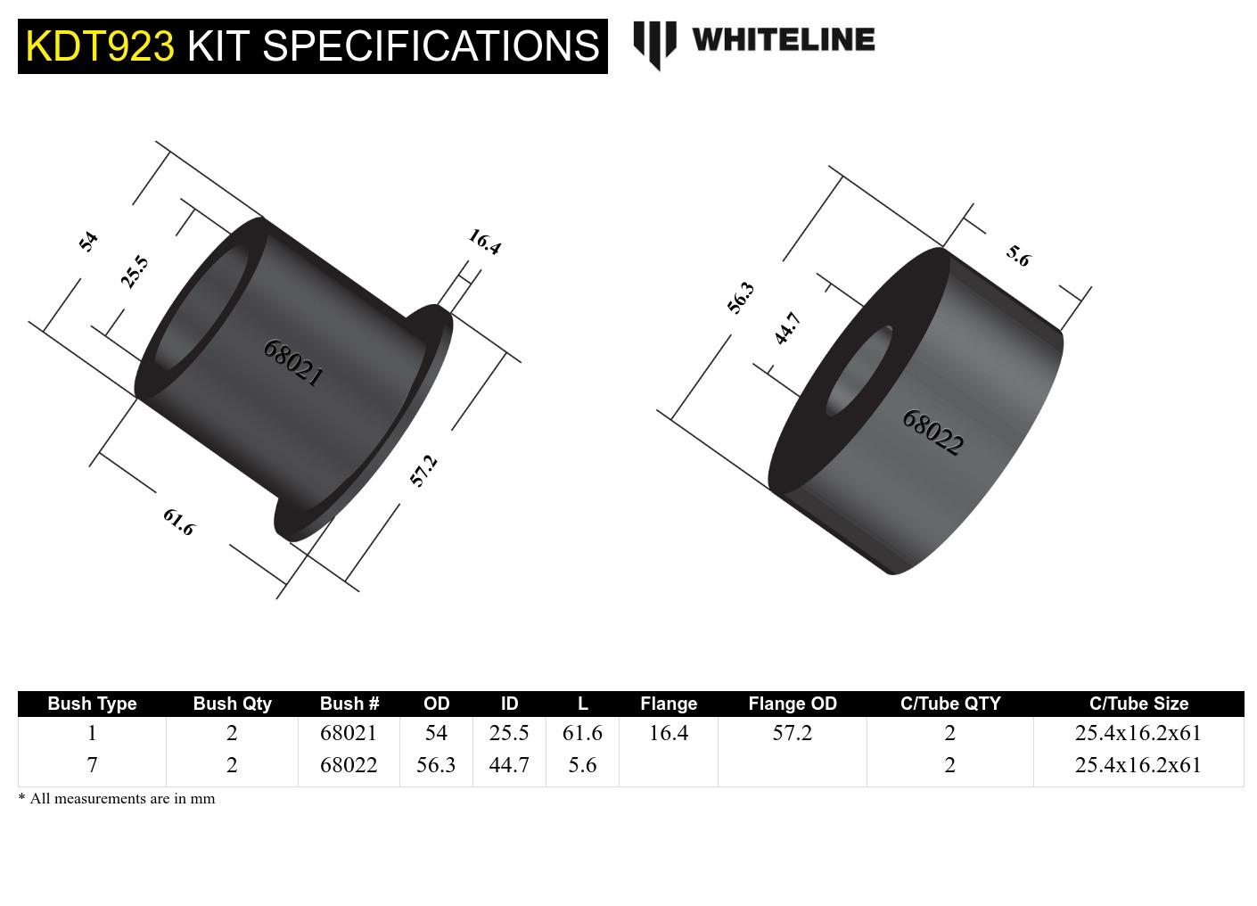 Rear Differential mount support outrigger bushing - Subaru BRZ & Toyota 86