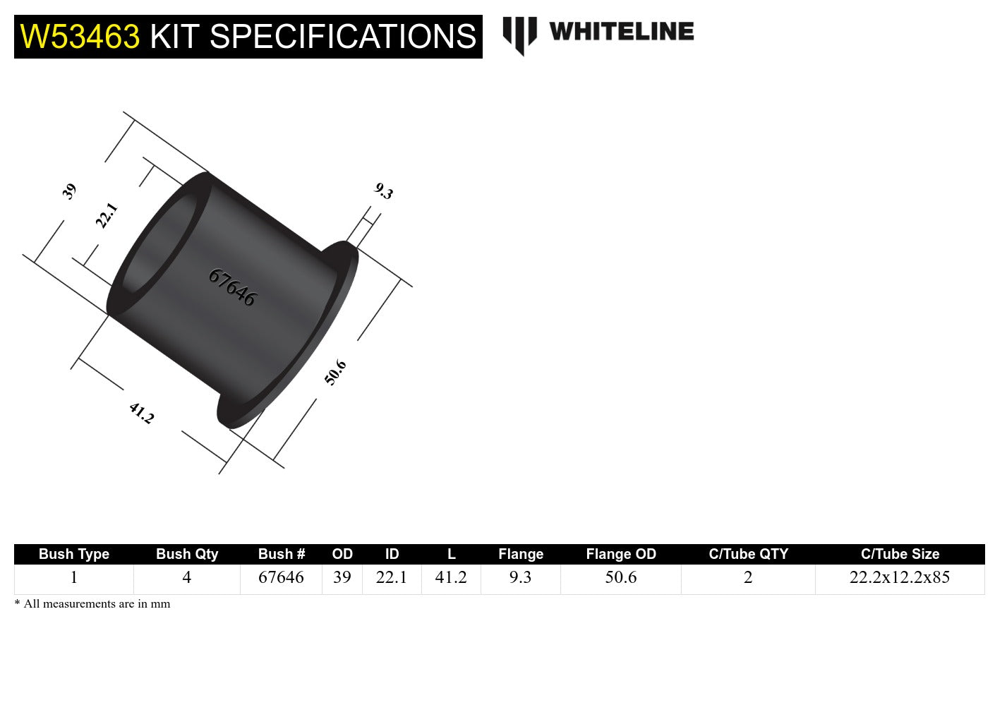 Control arm - lower inner bushing