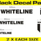 KWM002 Whiteline Whiteline Decal Kits 10 Pk Black Image 1