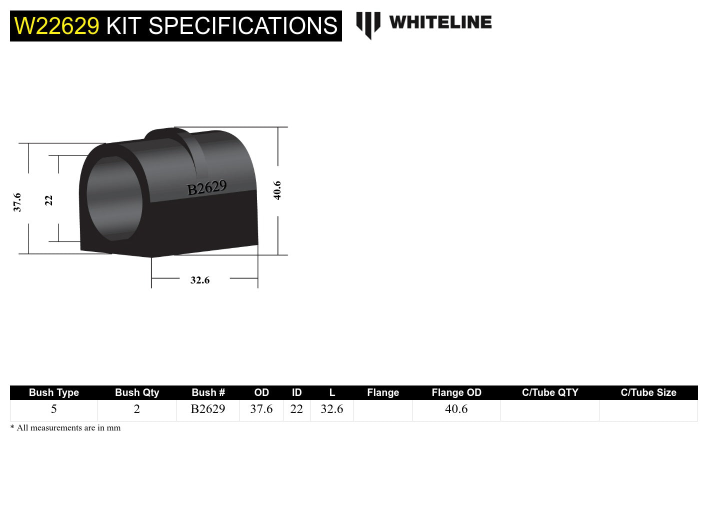 Anti-Roll bar - mount bushing