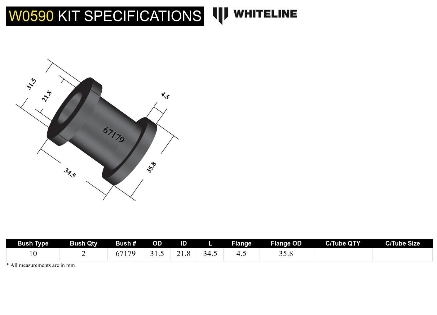 Control arm - upper front inner bushing