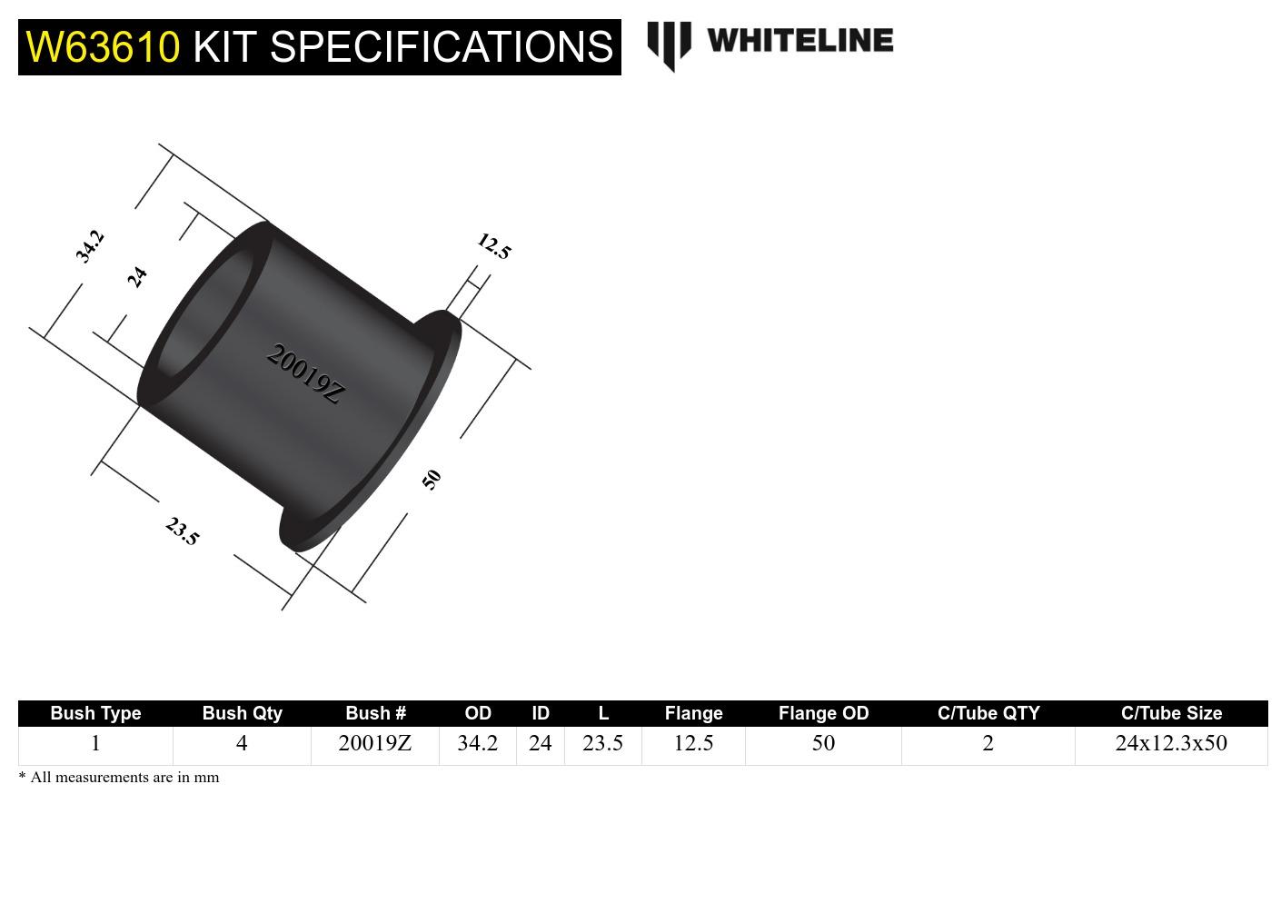 Control Arm Lower - Outer Bushing Kit