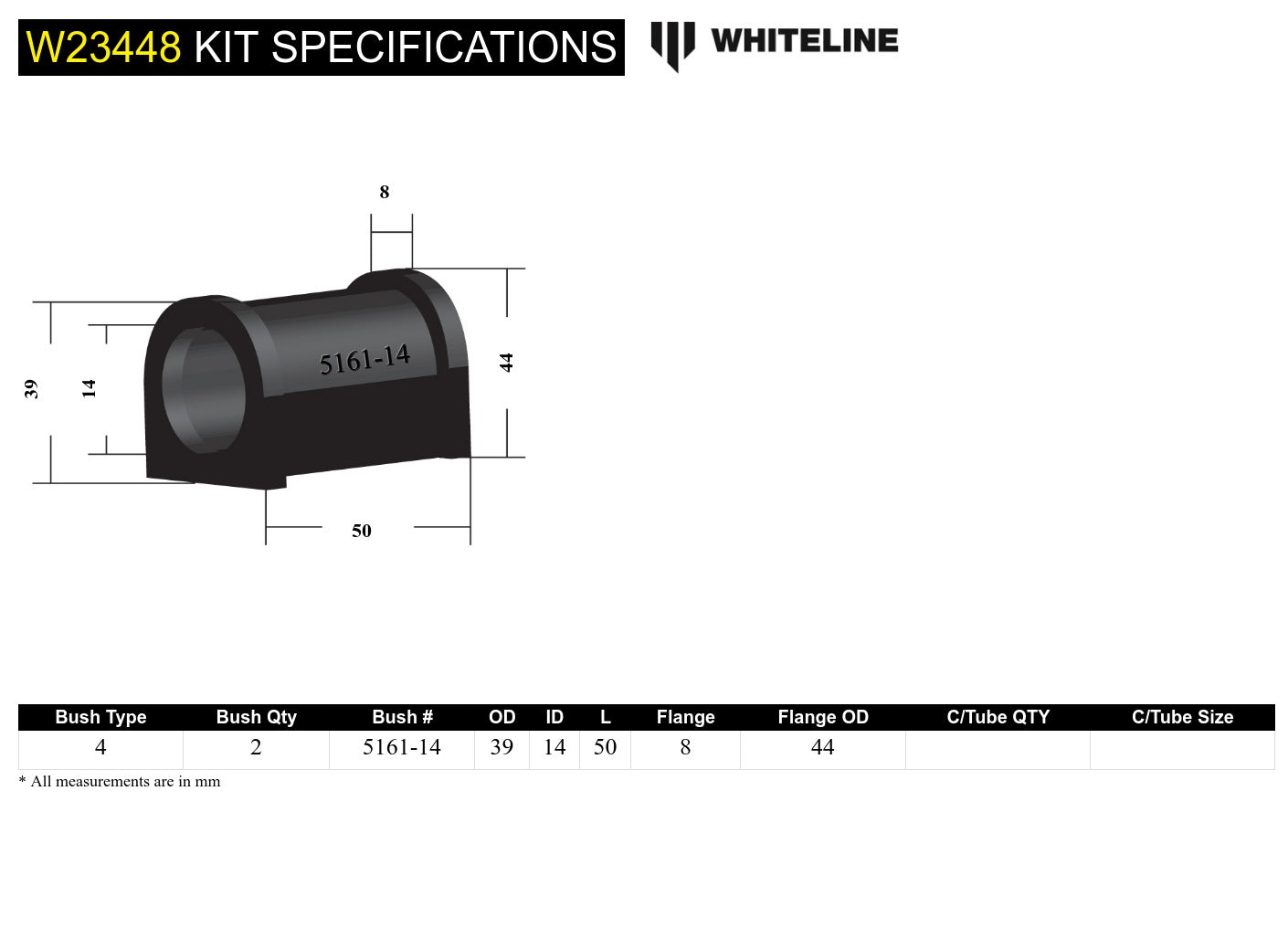 Anti-Roll bar - mount bushing