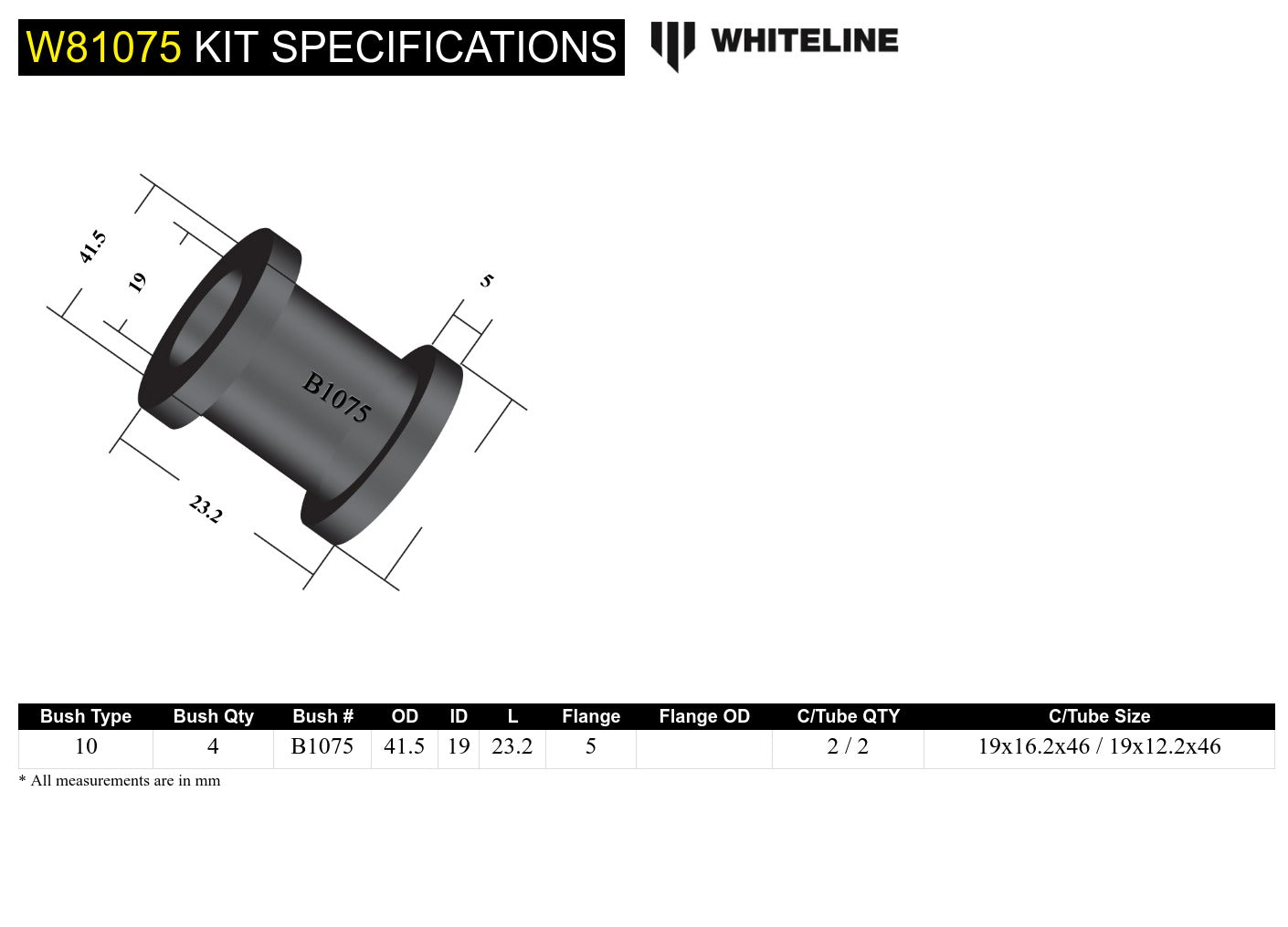 Strut rod - to chassis bushing