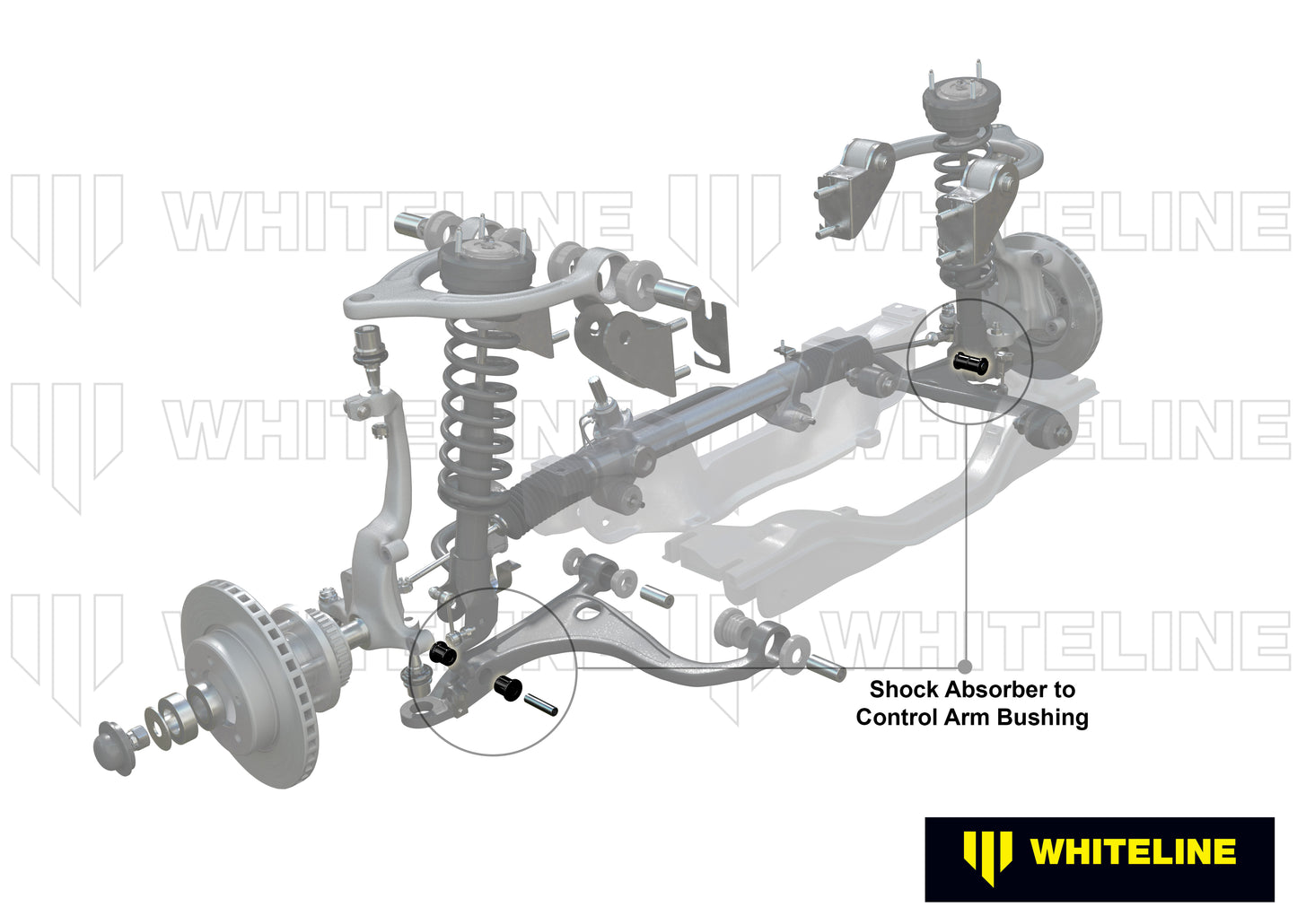 Shock absorber - to control arm bushing