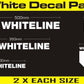 KWM004 Whiteline Whiteline Decal Kits 10 Pk White Image 1